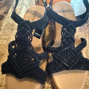 Torrid Black Woven Sandals